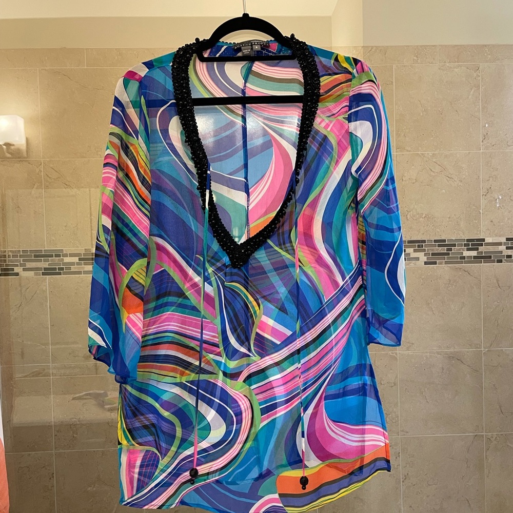 Multi colored shear top from Boston Proper.